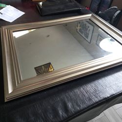 Large Silver Framed Mirror