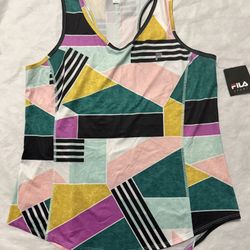 NWT FILA Sport TRU-COOL TRU-PROTECT Colorblock Technical Fitness Tank Women’s Large  Brand new women’s technical fitness tank from FILA Sport featurin
