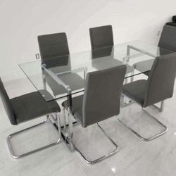 Juego De Comedor Cristal , Glass Dining Set