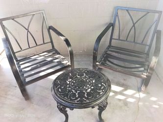 Chairs for outside with the table