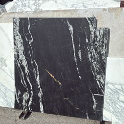44″ x 33″ Black & White Marble Remnant | Statement Stone Piece