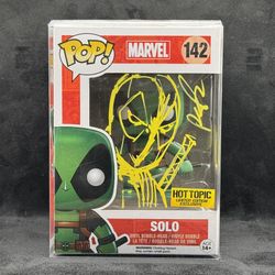 Funko Pop Deadpool Solo 142 Hot Topic Exclusive Remarque & Signed By Rob Liefeld