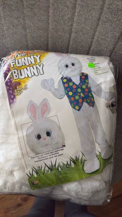 Plush Funny Bunny Adult Costume