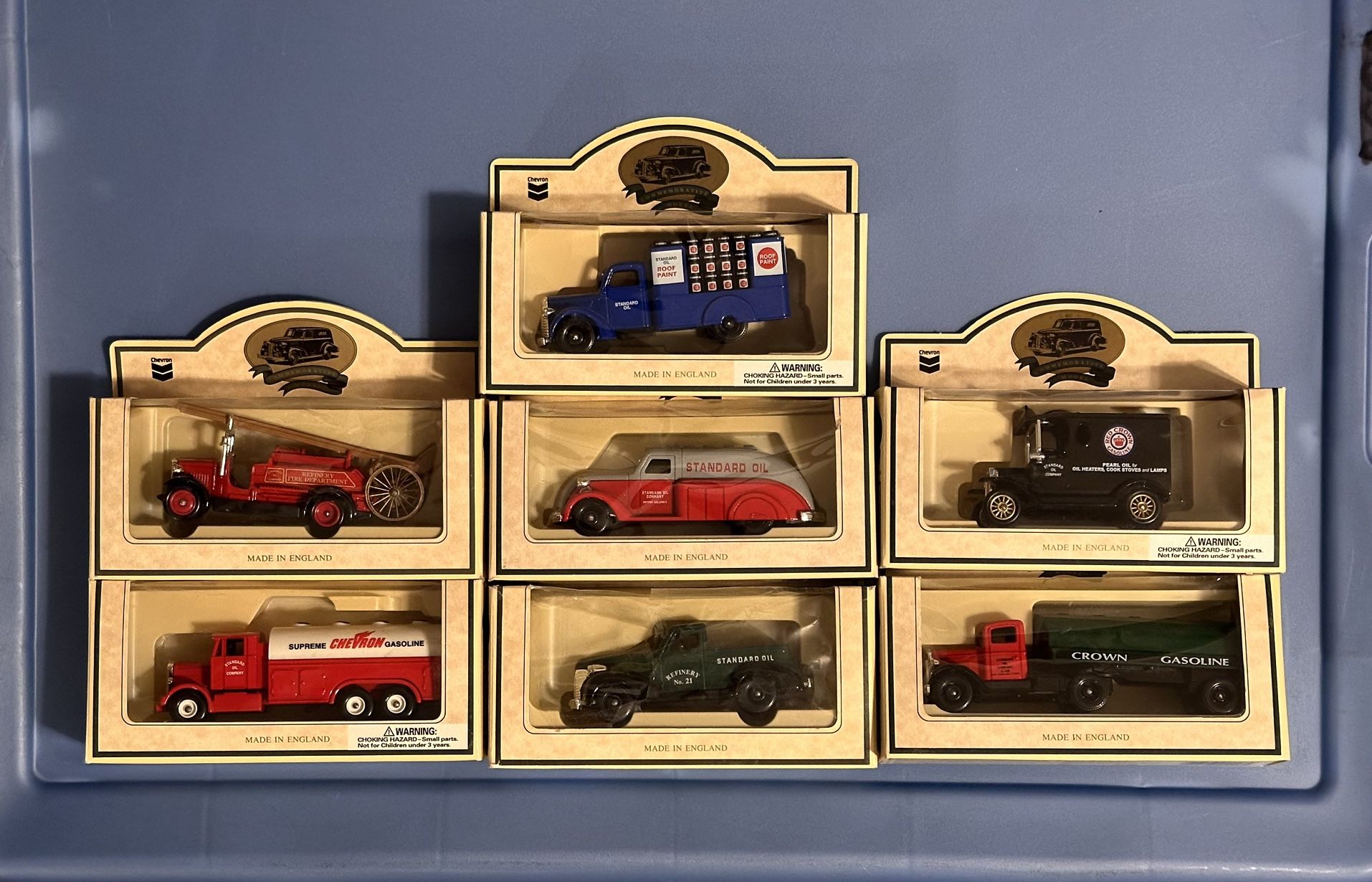 7x Vintage Rare 1994 Chevron Commemorative Metal Diecast Lot