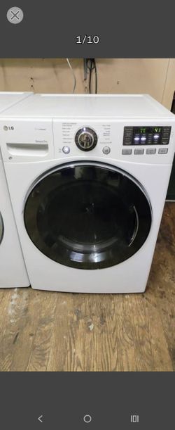 LG Elite White Electric Dryer-DownLoadable Cycles