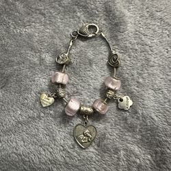 Silver Heart Charm Bracelet