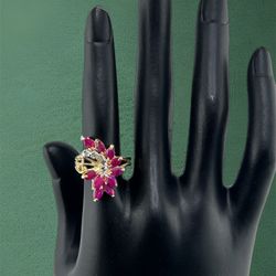 Ruby Ring In Yellow Gold