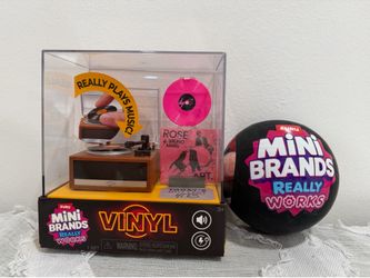 Mini Brands Really Works MINI RECORD PLAYER + CAPSULE Vinyl Playset Series 1 NEW