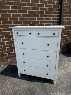 Modern White IKEA Tallboy Dresser