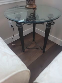 Glass end table