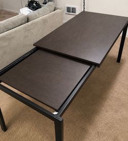 Dining Table | Dark Brown | Seats 4-6 | Built-In Leaf
