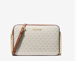 Michael Kors (brand new in packaging) Jet Set Large Printed Logo Crossbody Bag