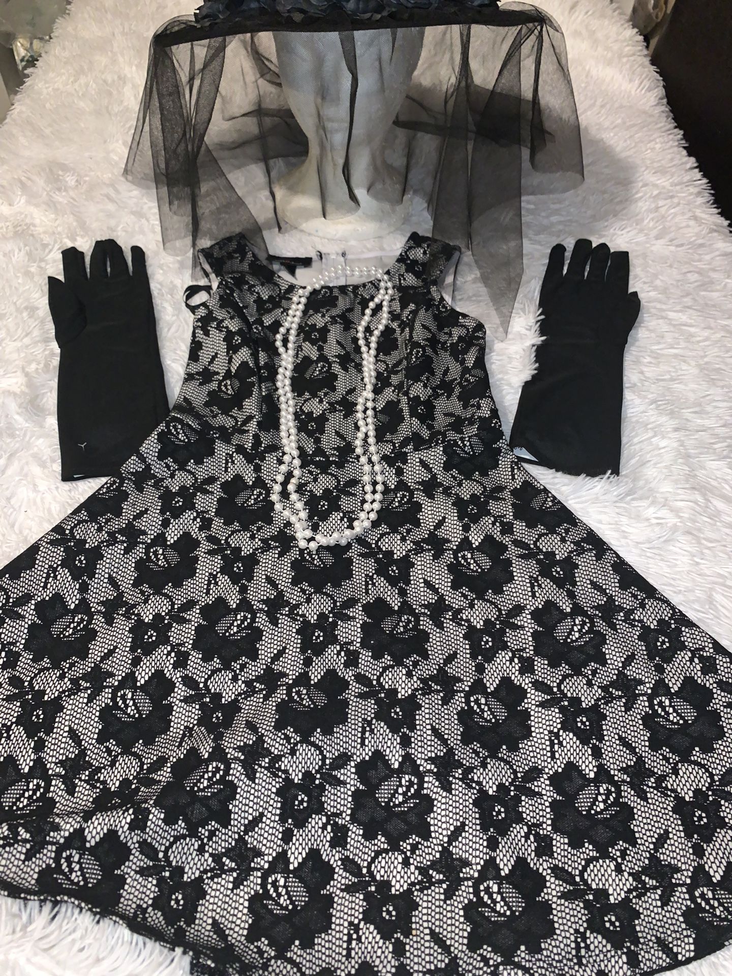 Catrina Dress Halloween costume size 7 T For Girl