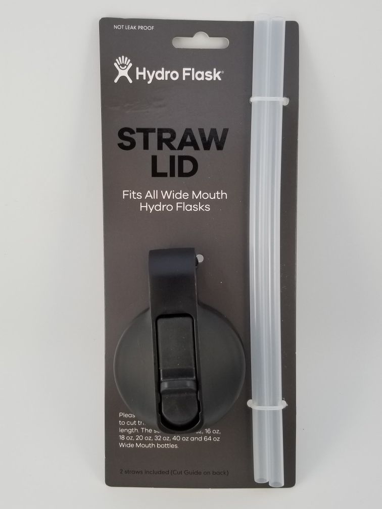 Hydro Flask STRAW LID Fits All Wide Mouth Bottles 18oz, 32oz, 40oz - Black