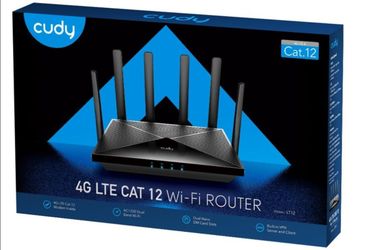 Cudy 4G LTE Cat 12 WiFi Router, LTE Modem Router, Qualcomm Chipset, Dual SIM 4G Cellular Router, AC1200 Dual Band WiFi, 4 Gigabit Ports, OpenVPN, Wire