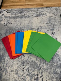 22 Two-Pocket Folders Bundle - Red, Orange, Blue, Yellow, Green