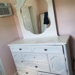 Girls White Dresser Drawers Mirror Bedroom 