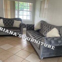 New Velvet Sofa Loveseat (black,blue green)