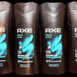 4 Axe Bodywash Apollo Scent 16oz
