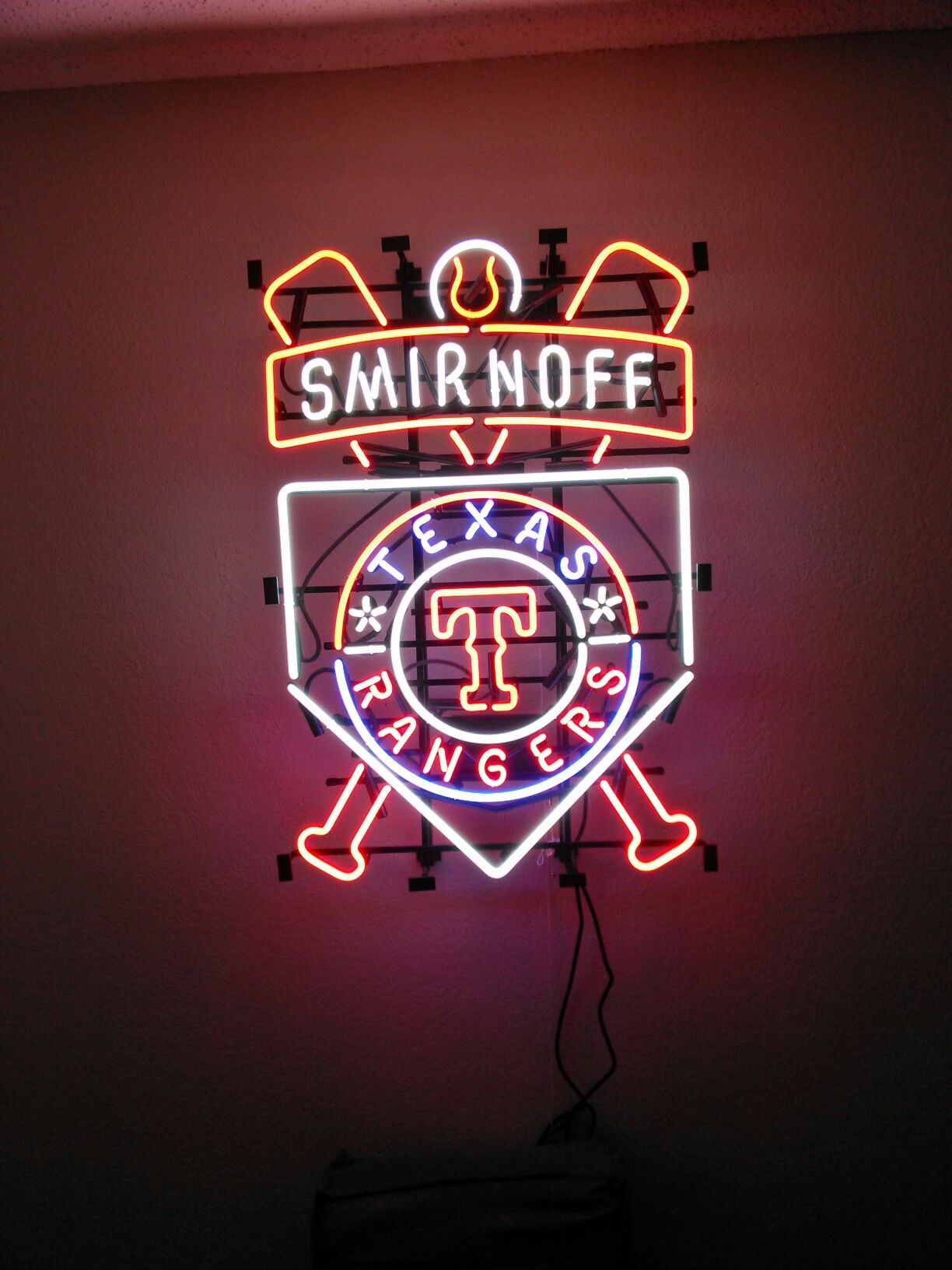 Smirnoff Texas Rangers Neon Light NEW