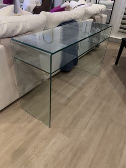 Glass Sofa Or Foyer Table Or Office Desk 