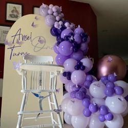 Butterflies, Backdrop, Balloons 