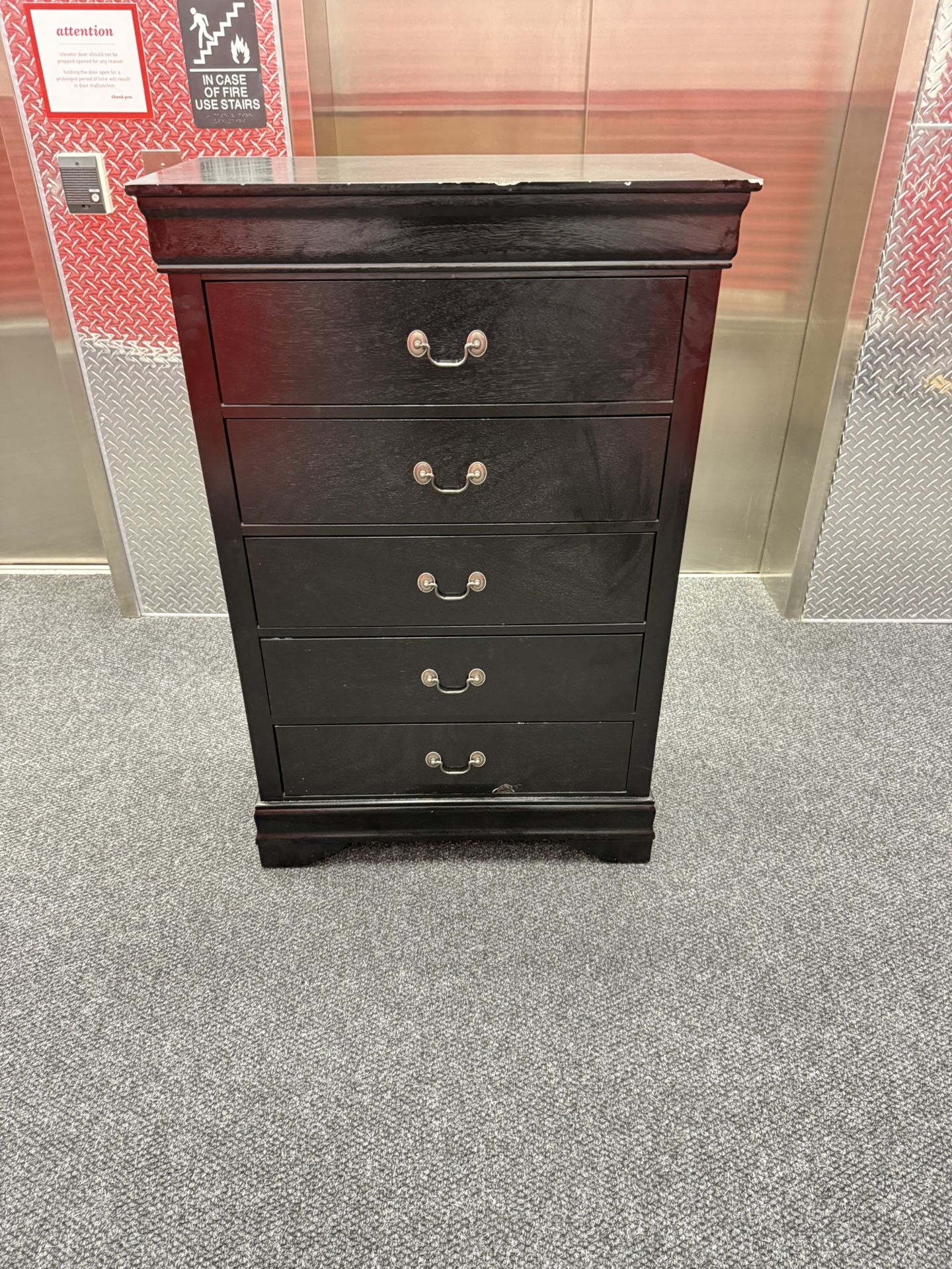 Black Dresser - 3 or 5 Drawers