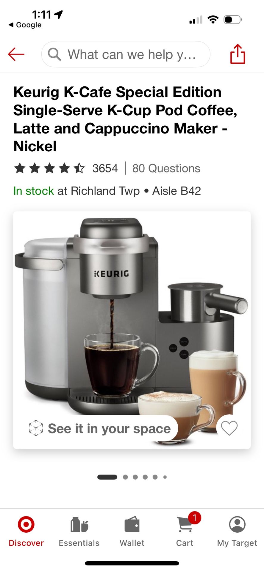 K Café® Special Edition Single Serve Coffee Latte Cappuccino Maker - Main Image