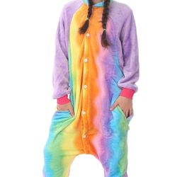 Kids Colorful Panda Onesie – Size L (45–49 in)