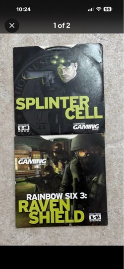 Vintage TOM CLANCY LOT OF 2 PC Games Splinter Cell & Rainbow Six 3 Raven Shield
