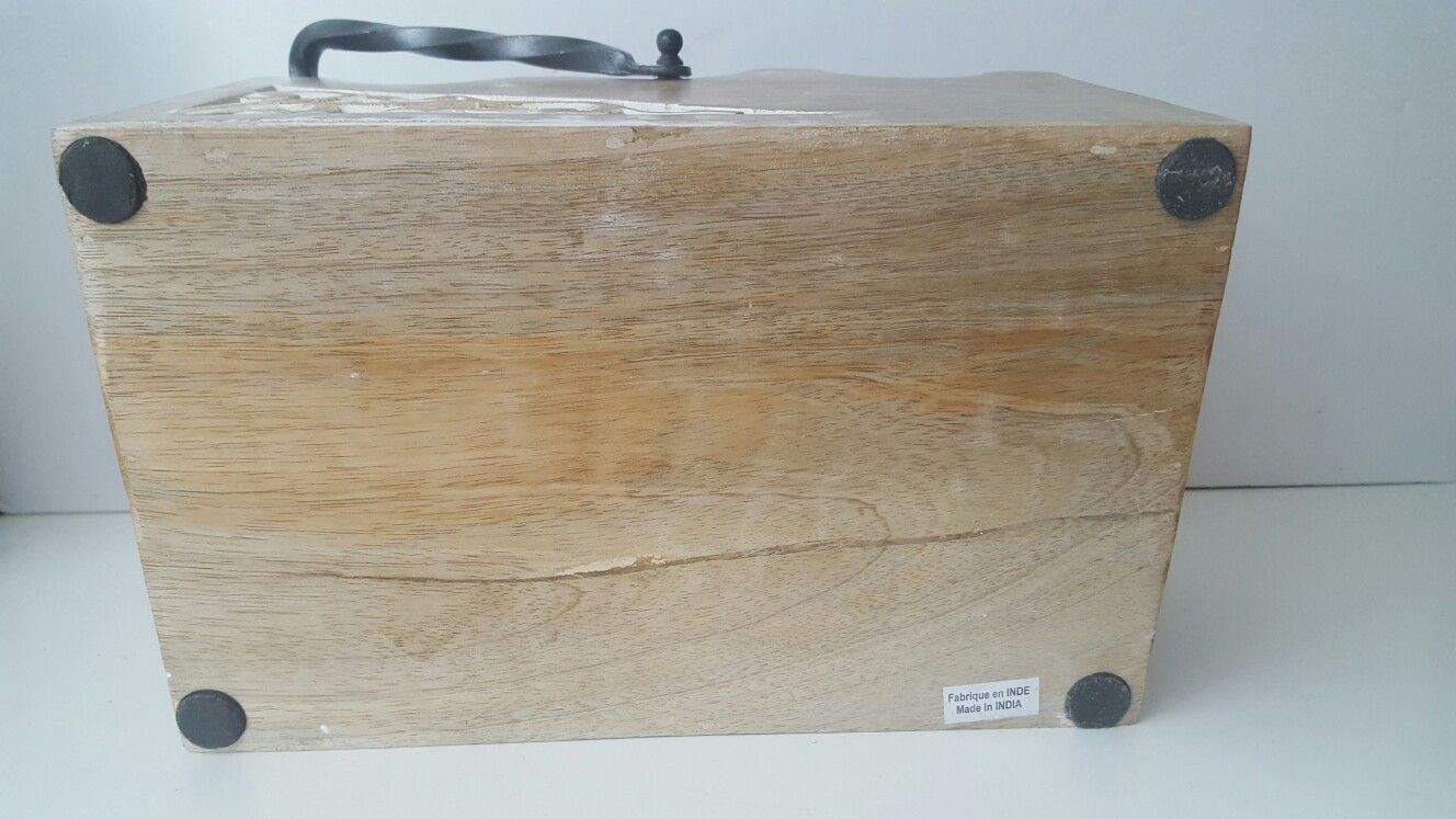 Wooden distressed letter organizer