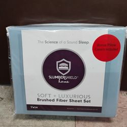 Twin soft and luxurious brushed fiber sheet set bonus pillow case/s included
