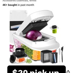 12 Blade All-in-1 Vegetable Chopper Mandoline Slicer with Container, Spiralizer with Containers, Food Chopper, Onion Chopper, Veggie Cutter for Salad,