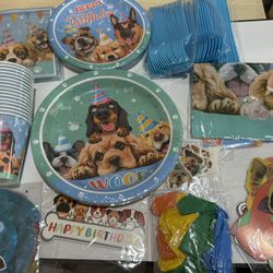 159pcs Puppy Birthday Party Supplies 
