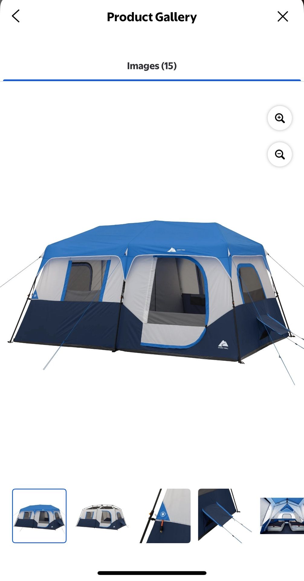 Ozark Camping Bundle: Tent, Sleeping Bag (2), Projector And Screen