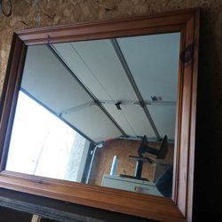 Old Wooden Frame Mirror