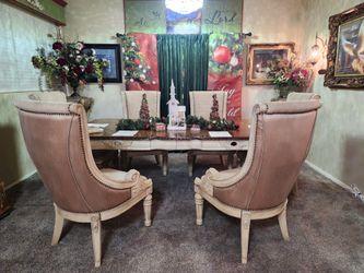 Dining Table and Six Chairs with leaf