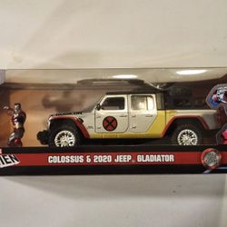 JADA 1:32 SCALE METAL DIECAST.  MARVEL X-MEN. COLOSSUS.  2020 JEEP GLADIATOR RUBICON WITH COLOSSUS METAL DIECAST FIGURE. 