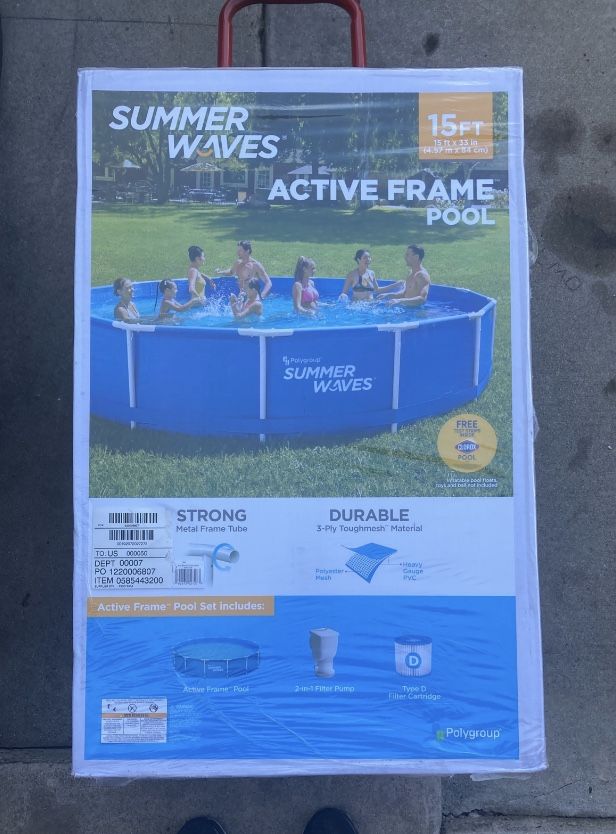 Summer Waves 🌊 15ft Pool 🏊♂️ with filter and pump