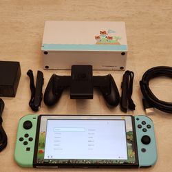 Nintendo Switch Animal Crossing New Horizon Edition With All Accessories $199