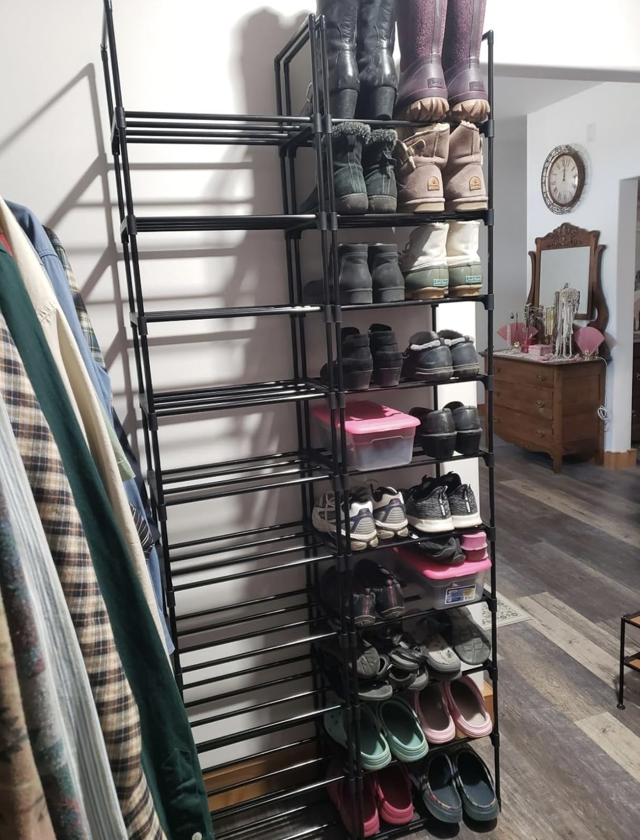 Tall Shoe Rack / Shoe Storage Shelves Slim Tall
