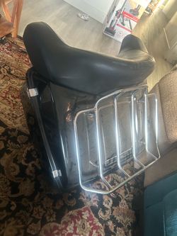 Motorcycle Tour Pack Trunk with Rack and Seat Harley Davison