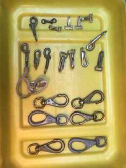 Brass and chrome snaphooks