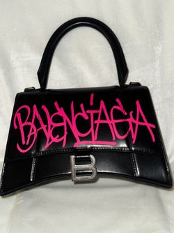 Balenciaga Hourglass Graffiti Top Handle Bag