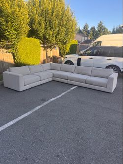Crate & Barrel Large Sectional Sofa Couch – Like New