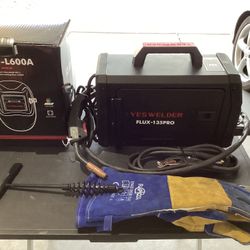 Gasless WELDER ( 3 in 1 Flux, Stick & Lift Tig ) / Welding Helmet / Gloves / Flux Wire / Chipping Hammer