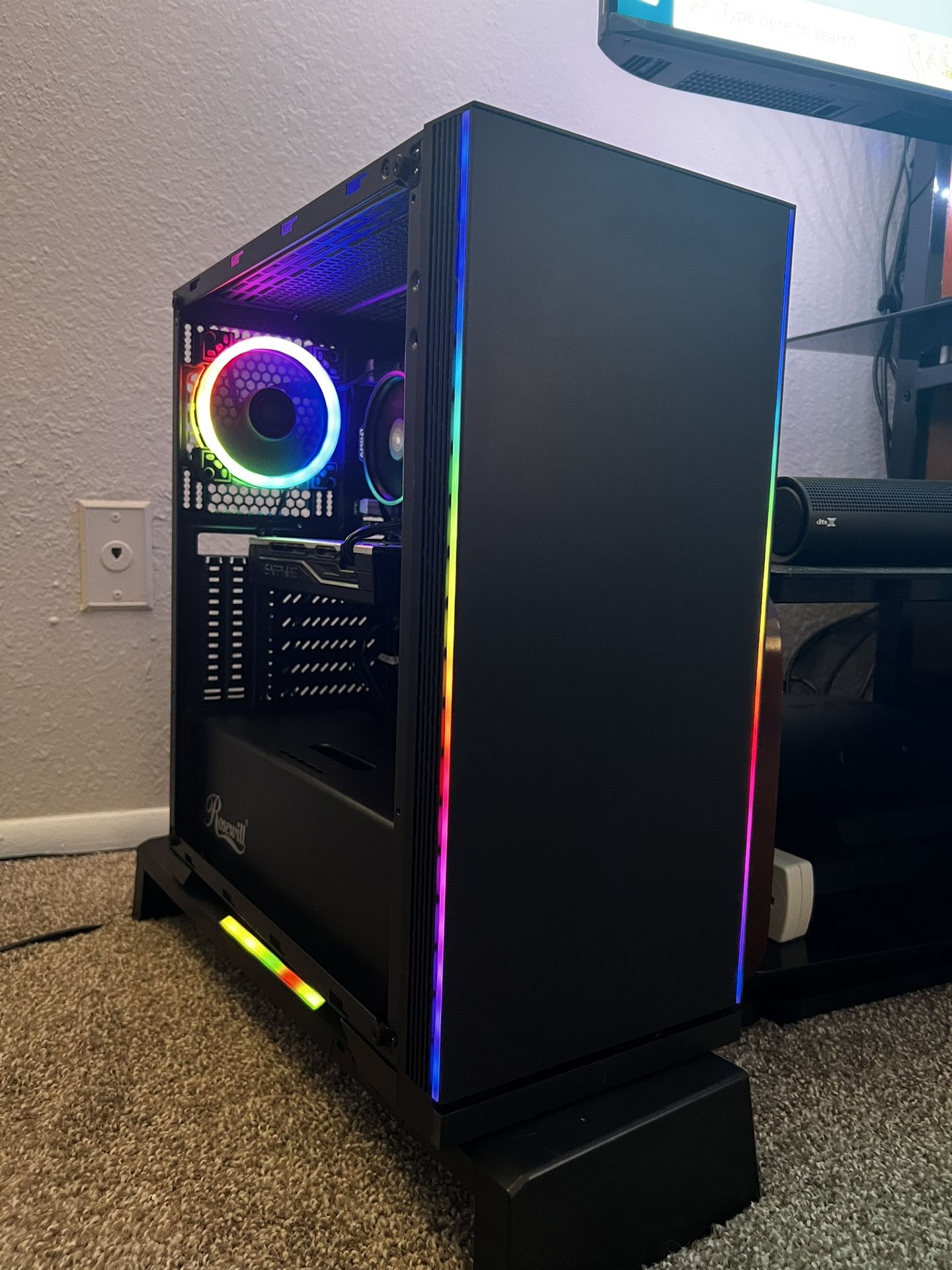*Newly Built* RGB Gaming PC | i5-4590 | 8GB | RX 580 8GB | 240GB.SSD+HD | Win 10 Pro | Wifi