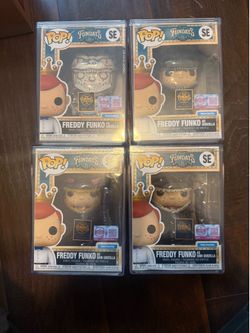 2026 SDCC FUNDAYS POP! FUNKO GODZILLA AS FREDDY & SHIN 1150 PCS SE SET OF 4