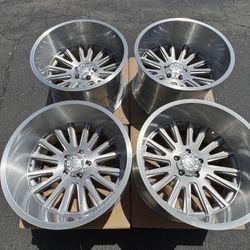 New 20x12 Brushed Anvil Wheels for Jeep Wrangler (5 Wheels)