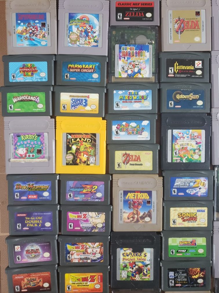 Nintendo gameboy and gameboy advance games